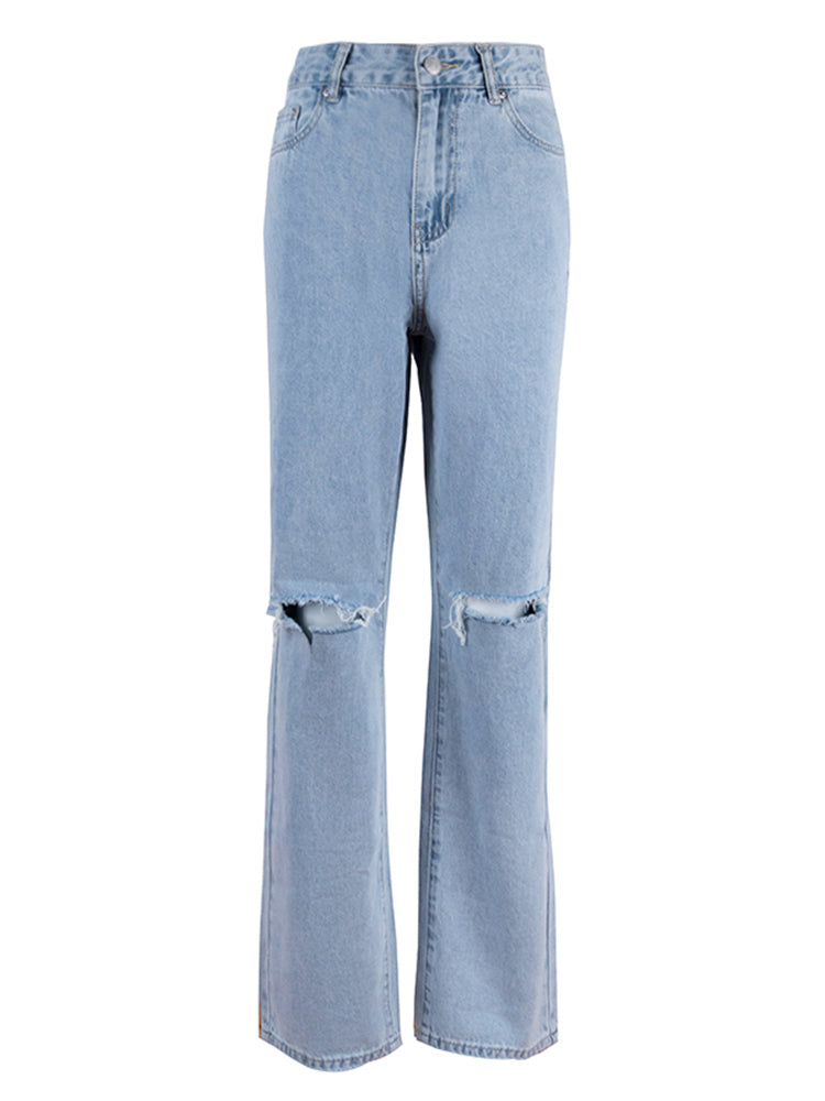 Raelyn - Damenmode Zerrissene Jeans