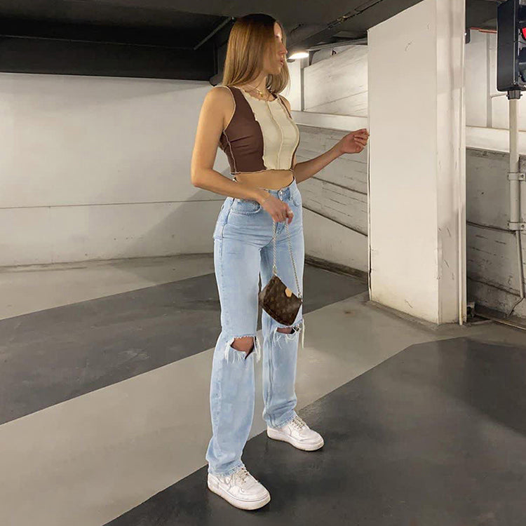 Raelyn - Damenmode Zerrissene Jeans