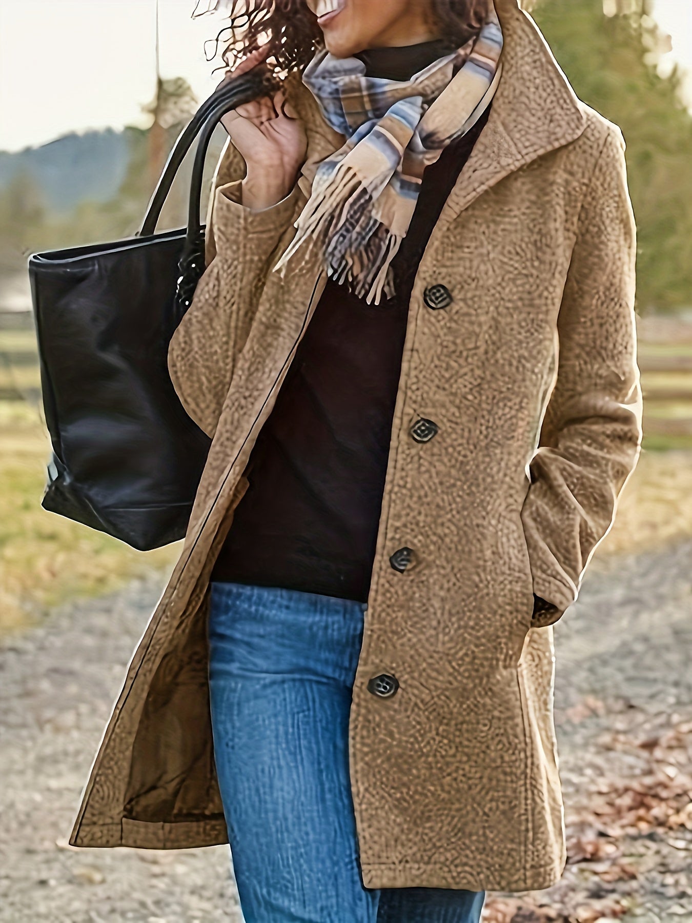 Elena | Eleganter Einreiher-Mantel für Damen