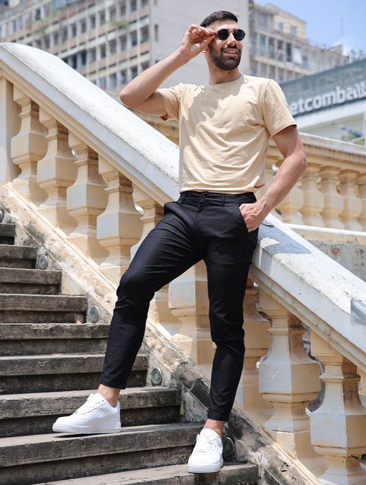 Lea | Schwarze Stretch-Hosen